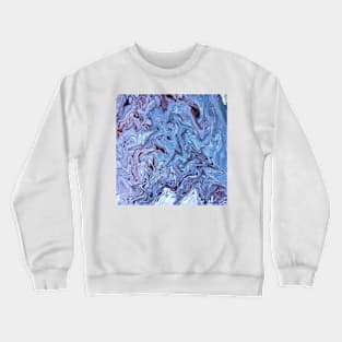 Periwinkle Abstract Acrylic Swirl Crewneck Sweatshirt